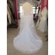 robe de mariée sirène bohème blanche avec voile assorti 