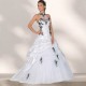 Robe de mariée princesse noire et blanche