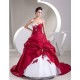 robe de mariée princesse rouge et blanche
